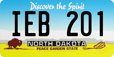 ND license plate IEB201