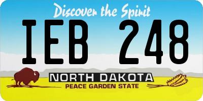 ND license plate IEB248