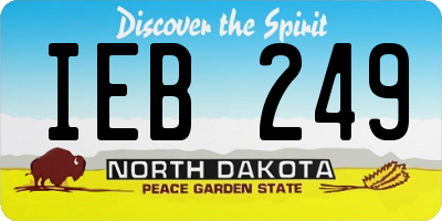 ND license plate IEB249