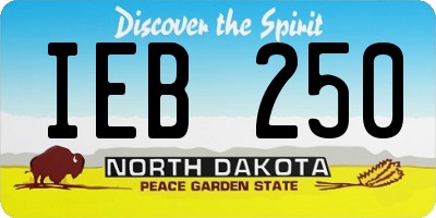 ND license plate IEB250