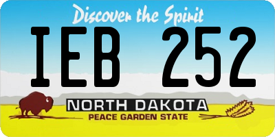 ND license plate IEB252
