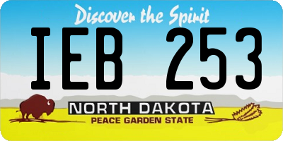ND license plate IEB253