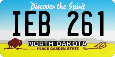 ND license plate IEB261