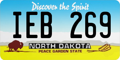 ND license plate IEB269