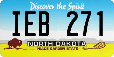ND license plate IEB271