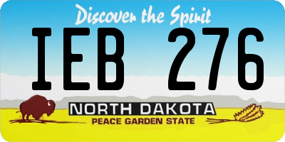 ND license plate IEB276