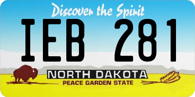ND license plate IEB281