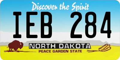 ND license plate IEB284