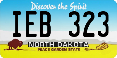 ND license plate IEB323