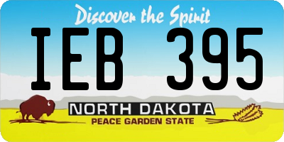 ND license plate IEB395