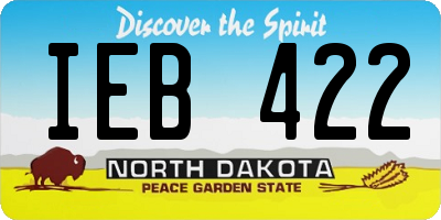 ND license plate IEB422