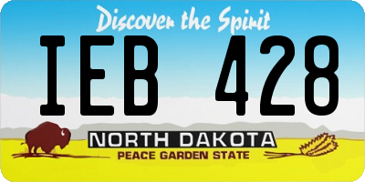 ND license plate IEB428