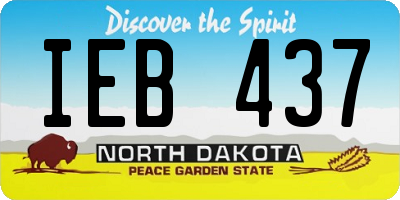 ND license plate IEB437