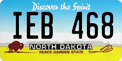 ND license plate IEB468
