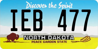 ND license plate IEB477