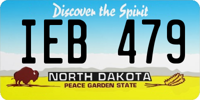 ND license plate IEB479