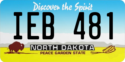 ND license plate IEB481