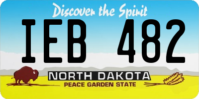 ND license plate IEB482
