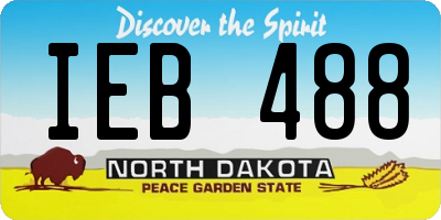ND license plate IEB488
