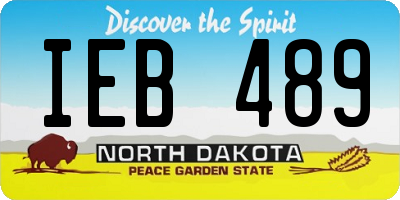ND license plate IEB489