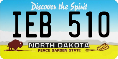 ND license plate IEB510