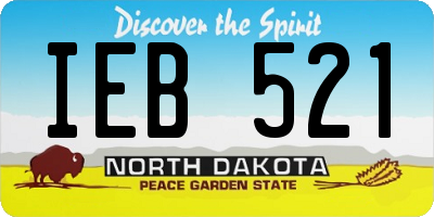 ND license plate IEB521