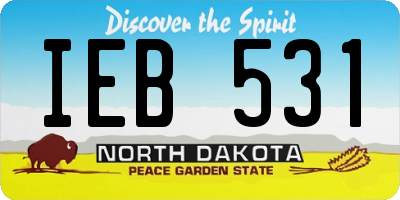 ND license plate IEB531
