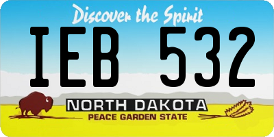 ND license plate IEB532