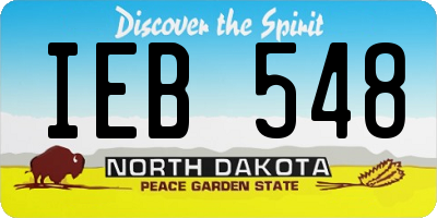 ND license plate IEB548