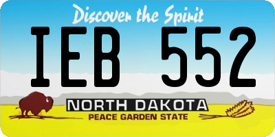 ND license plate IEB552