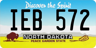 ND license plate IEB572