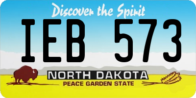 ND license plate IEB573