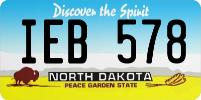 ND license plate IEB578