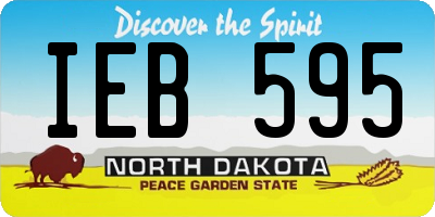 ND license plate IEB595