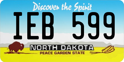ND license plate IEB599
