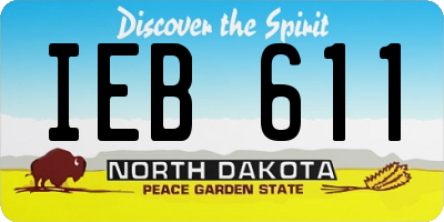 ND license plate IEB611