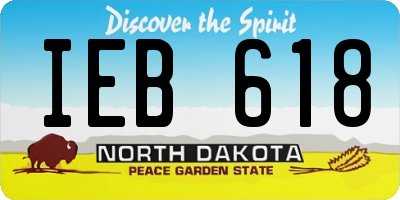 ND license plate IEB618