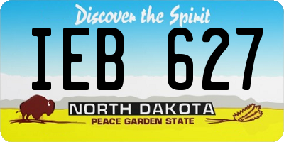 ND license plate IEB627