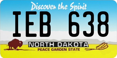 ND license plate IEB638