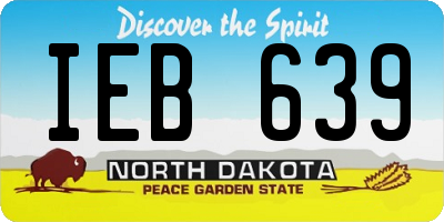 ND license plate IEB639