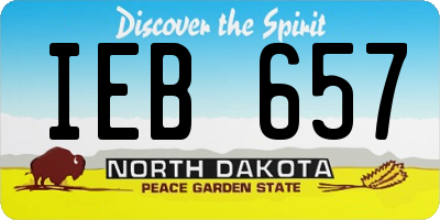 ND license plate IEB657