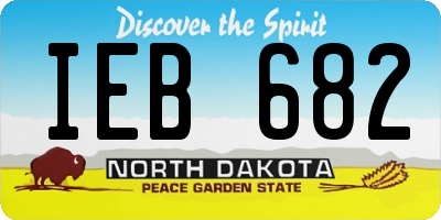 ND license plate IEB682