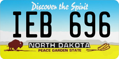 ND license plate IEB696