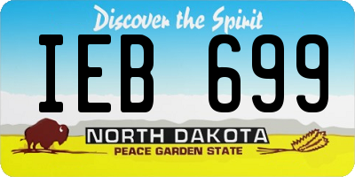ND license plate IEB699