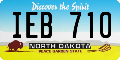 ND license plate IEB710
