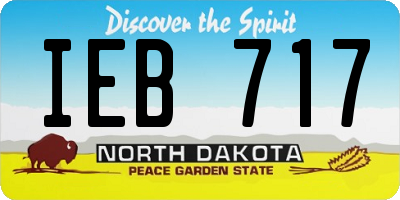 ND license plate IEB717