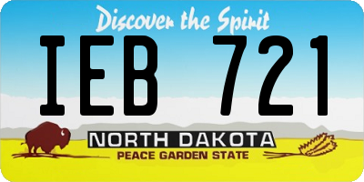 ND license plate IEB721