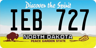 ND license plate IEB727