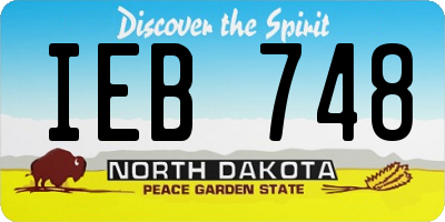 ND license plate IEB748