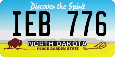 ND license plate IEB776